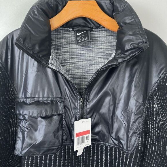 NWT Nike Women’s City Ready Black 1/4 Zip Training Jacket Oversized Fit Size L - Picture 2 of 11